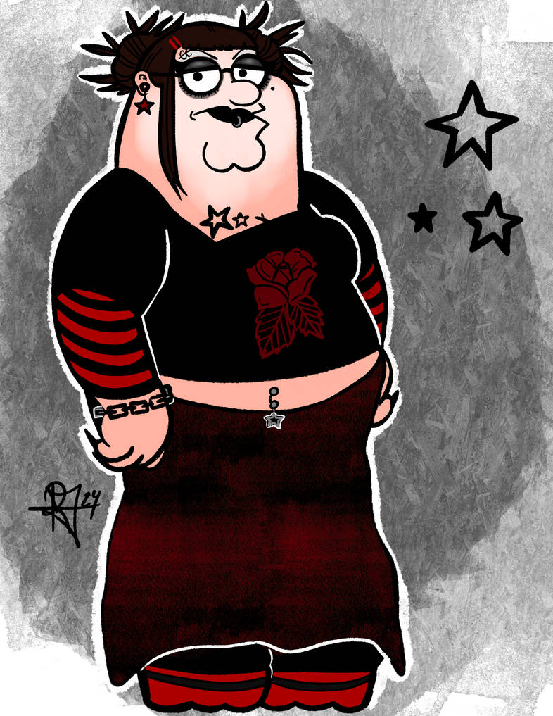 Peterbot Goth Mall Goth Peter Griffin by meowpuffs on DeviantArt