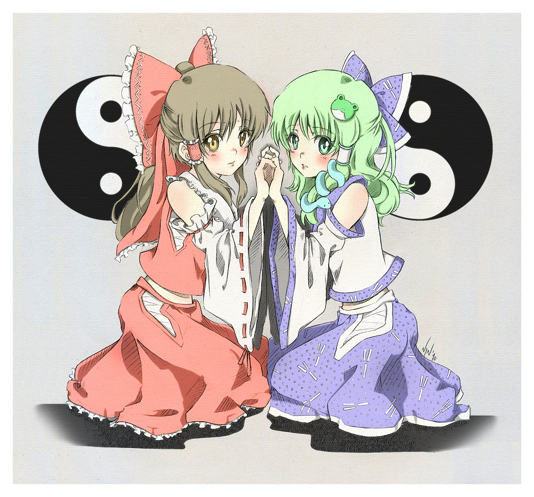 Reimu x Sanae - sketch