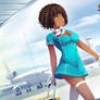 HuniePop: Lola at the airport