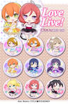 Love Live! ~show time~ button set by Ninamo-chan