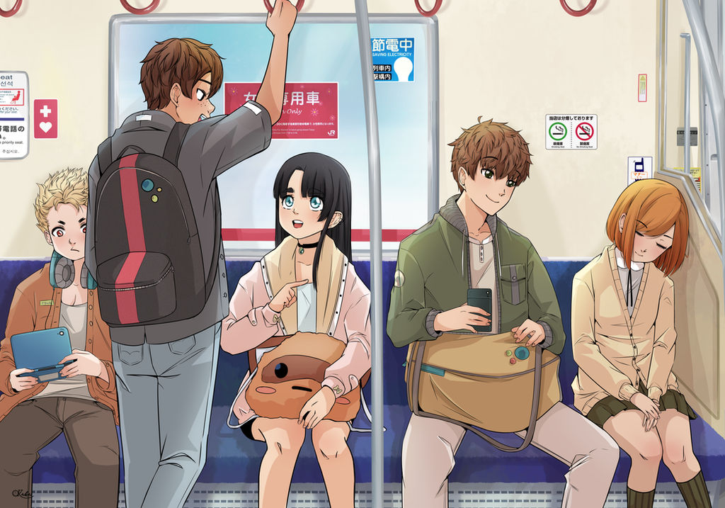 Japanese subway by Kukunzite on DeviantArt