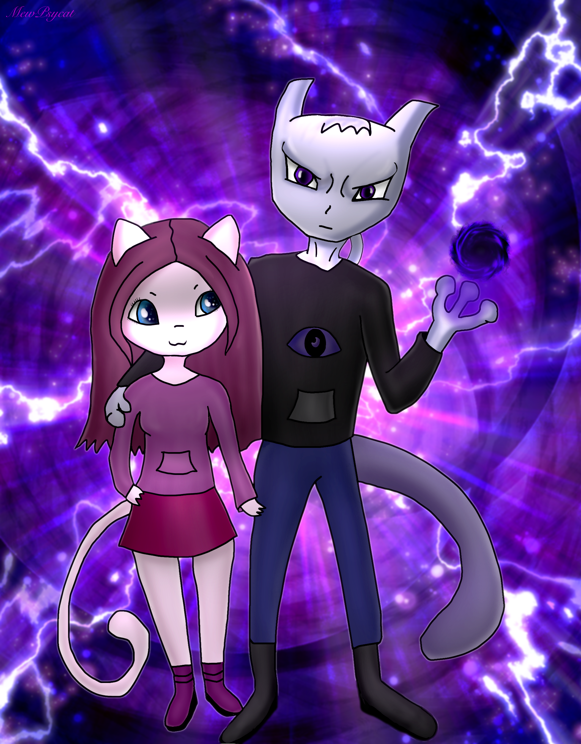 Mewie Mew oc x Mewtwo by Psy-Fairy on DeviantArt