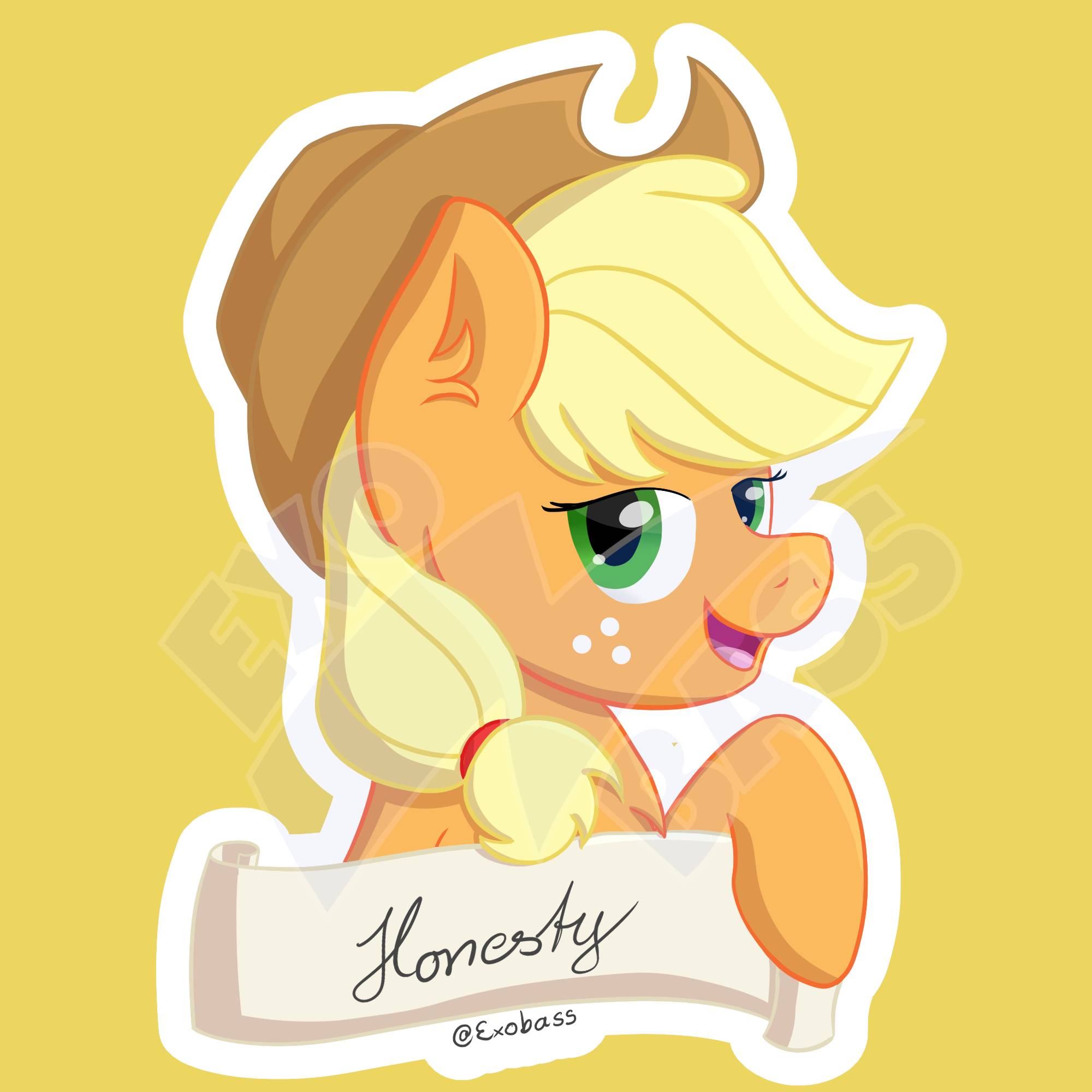 Applejack Sticker by Exobass on DeviantArt