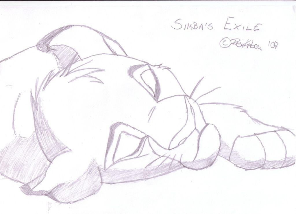 Simba Getting Exiled Sketch 5: Simba's Exile by Rei-Kibou on DeviantArt