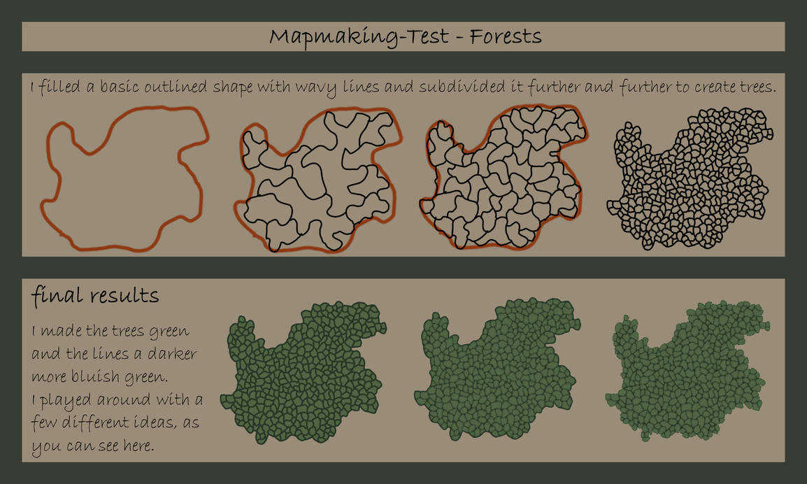 Mapmaking-Test - Forests by PracticeImagination on DeviantArt