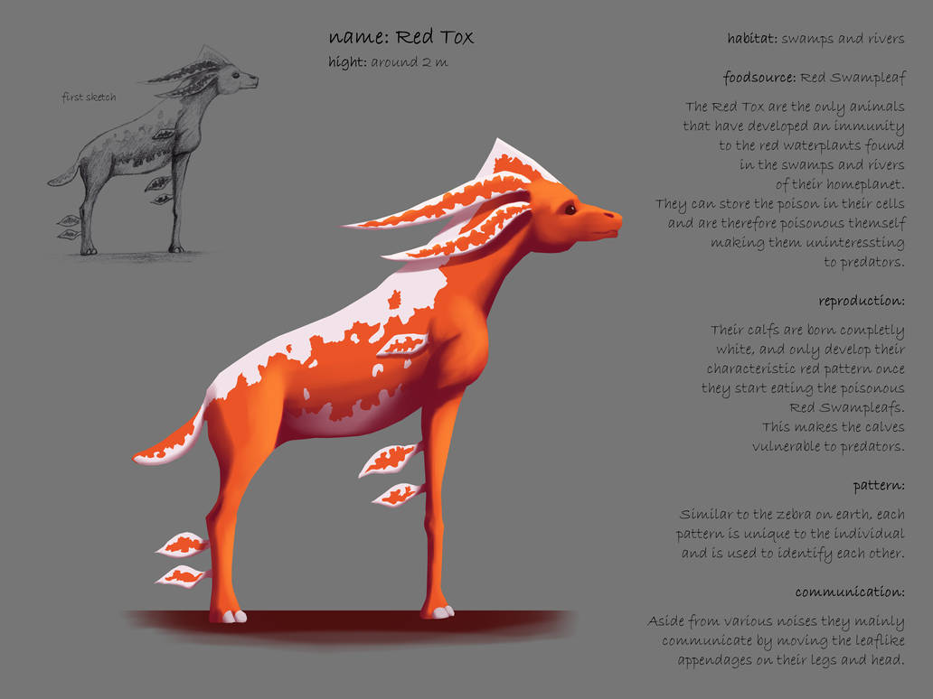 Red Tox - creature design by PracticeImagination on DeviantArt