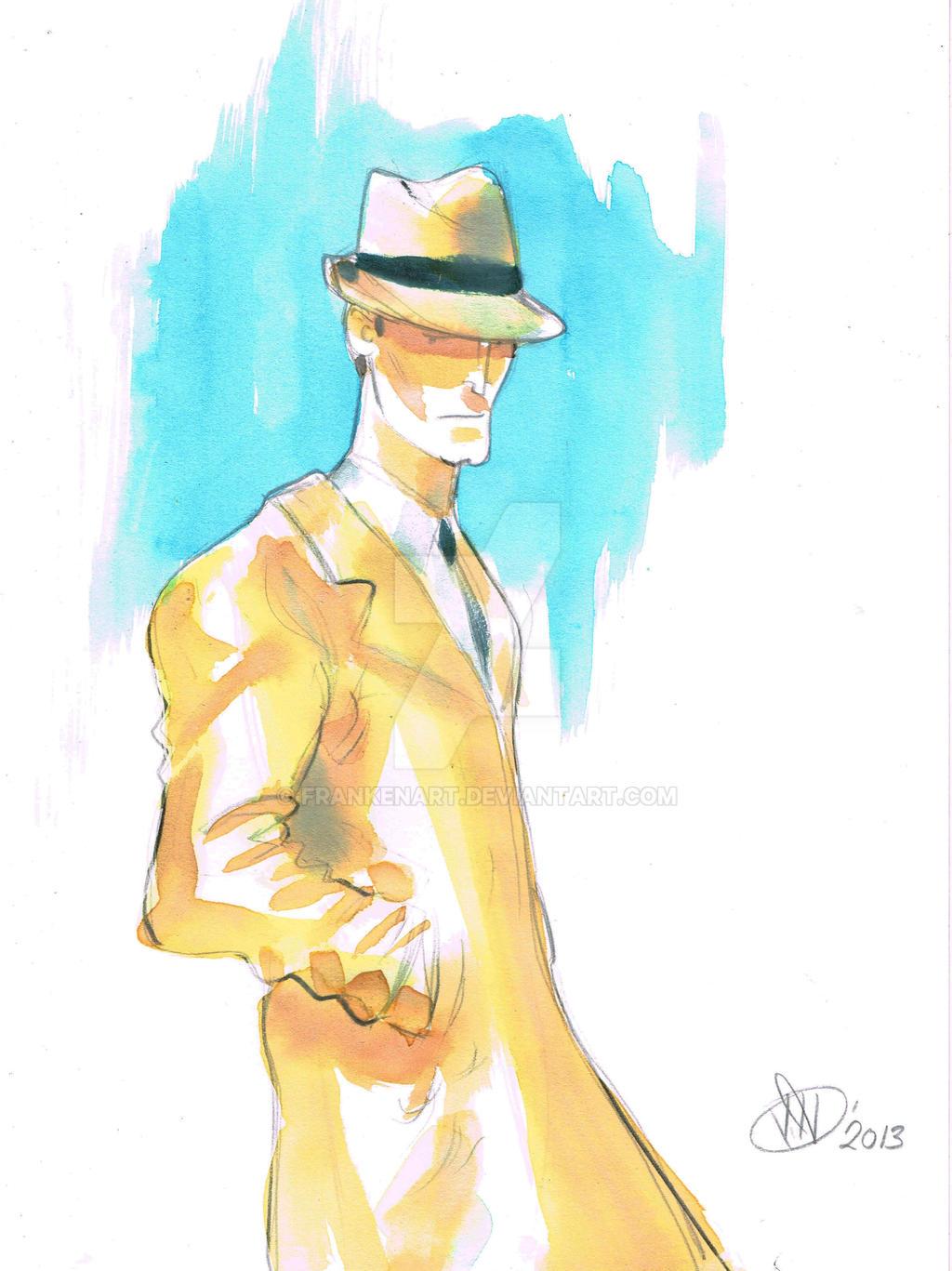 dick tracy watercolor