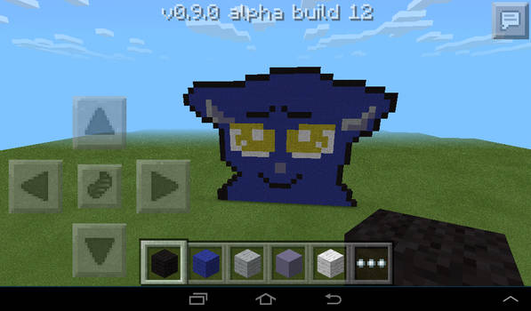 bluey in pixel art