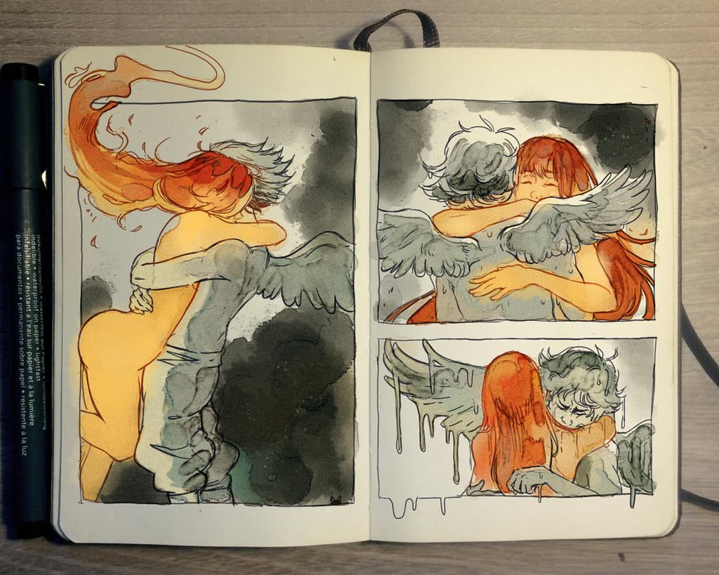 Two sides of a hug