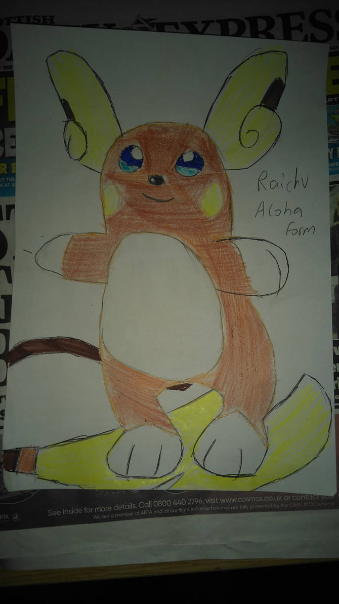 Aloha Ryeahchu Raichu aloha form by vocaloidninja1999 on DeviantArt