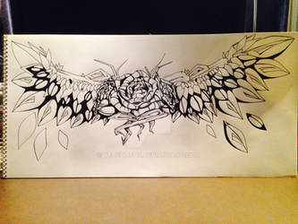 Rose Wings finished lines