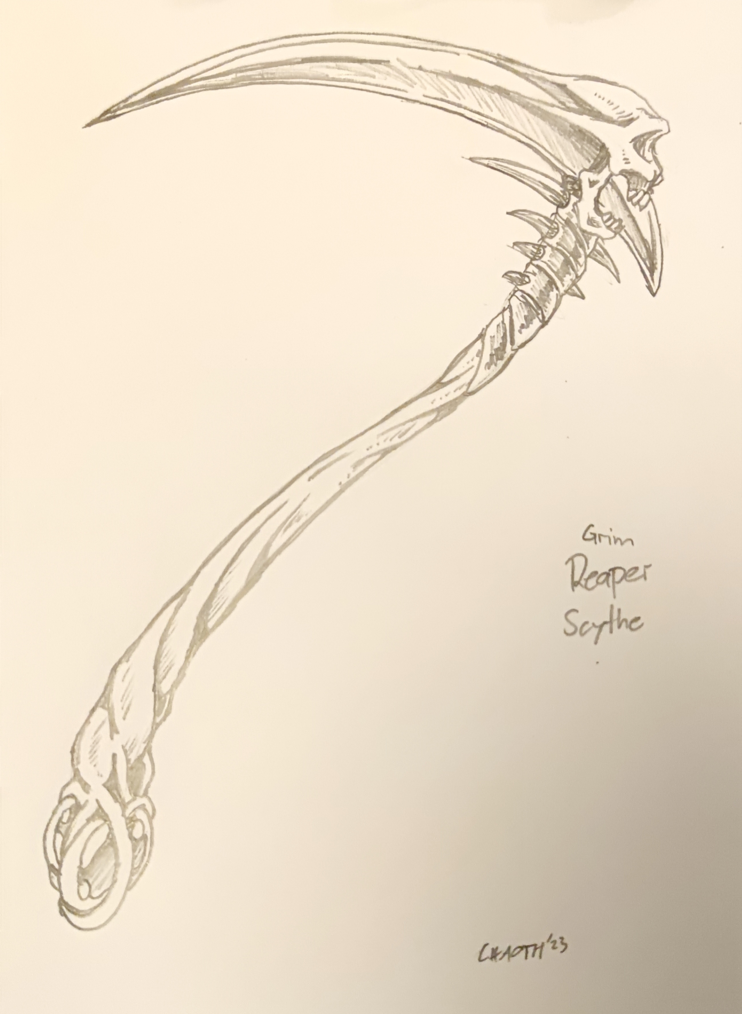 Grim reaper scythe by ChAoTh on DeviantArt