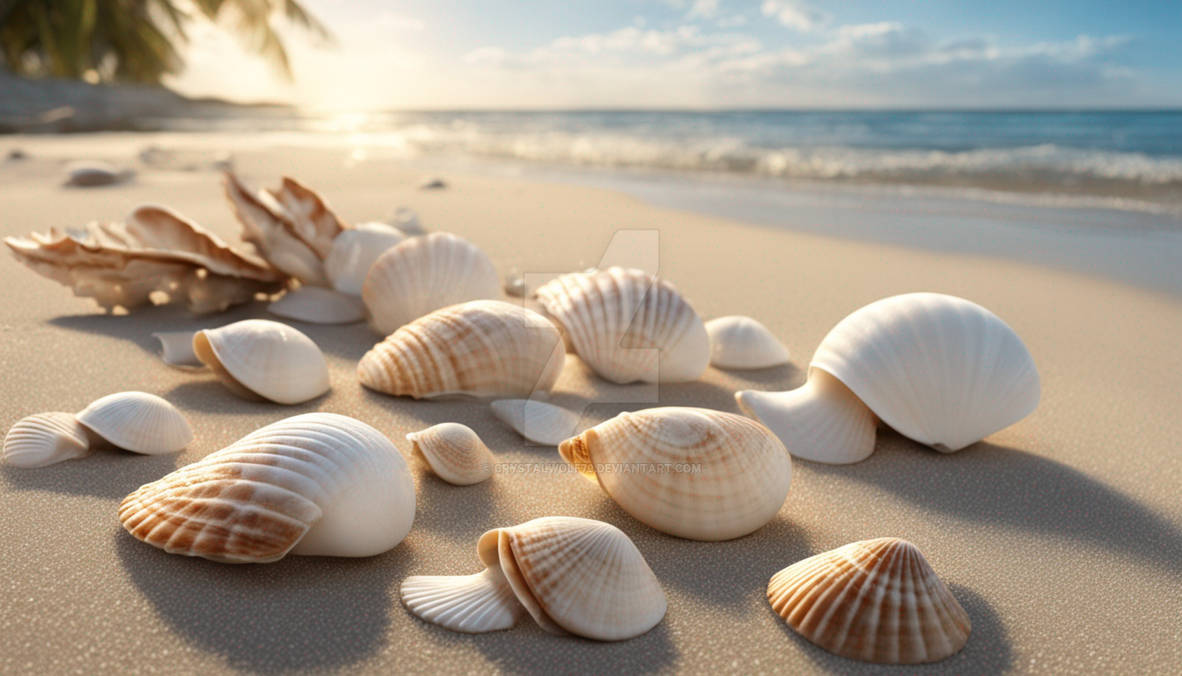 Sea Shells On Beach by CrystalWolf79 on DeviantArt