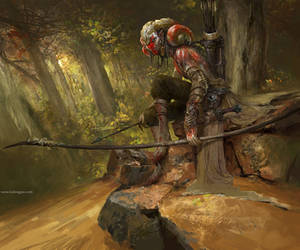 Wild Hunter Painting by DongjunLu