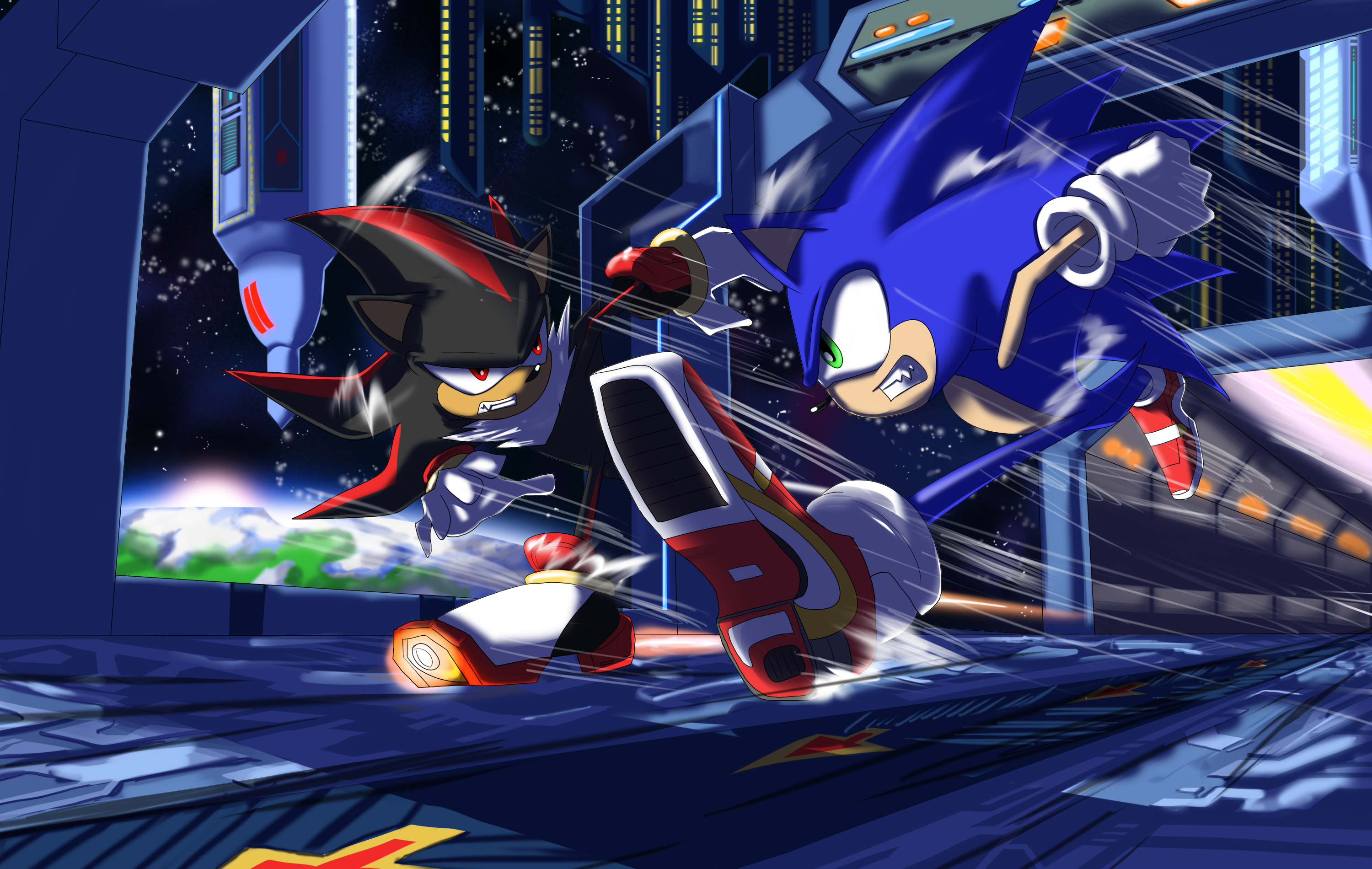 Sonic VS Shadow by gpwlghr123 on DeviantArt Sonic VS Shadow by gpwlghr123 on DeviantArt