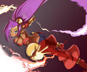 Shantae - flame hairwhip