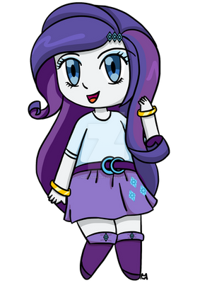 Chibi Rarity Human by Neko-san-Art