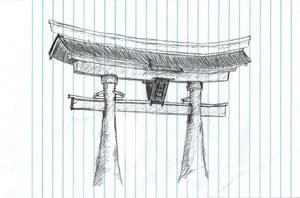 Japanese Torii Sketch