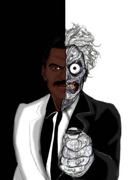 Two Face Tim Burton Style - In Color