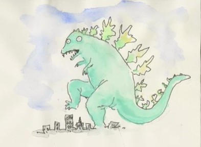 Tim Burton's official Godzilla drawing (RARE) by Nightmare1398 on ...
