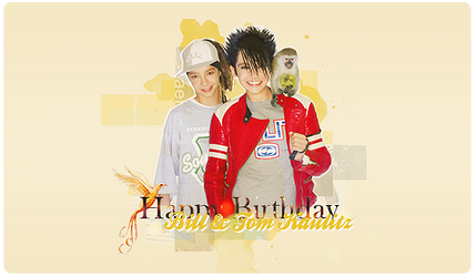 + Happy birthday twins kaulitz by Rockthebeat