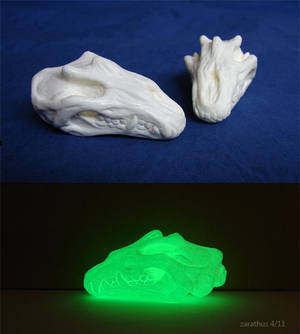 Glowing Dragon Skulls