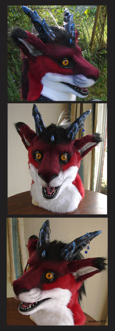 Furry dragon mask