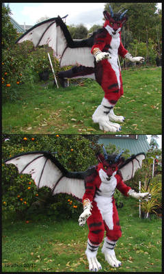 Furry dragon costume