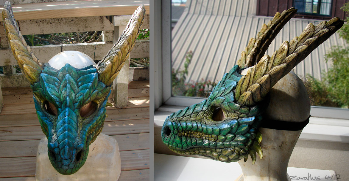 Resin dragon mask