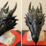 Black leather dragon mask
