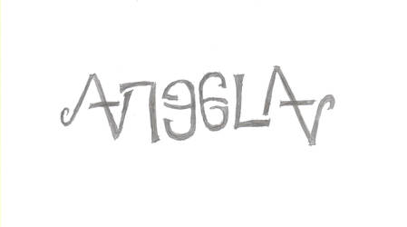 ambigram: angela