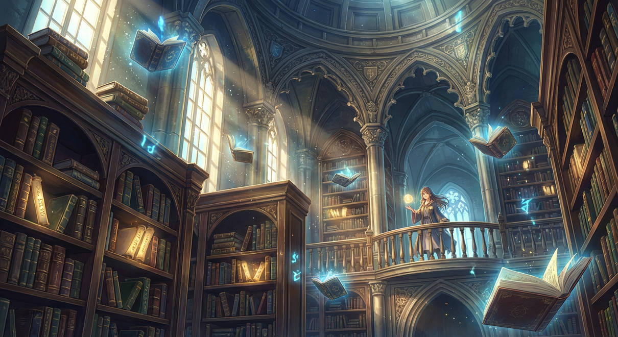 Magic library by GreyGreyHorse on DeviantArt