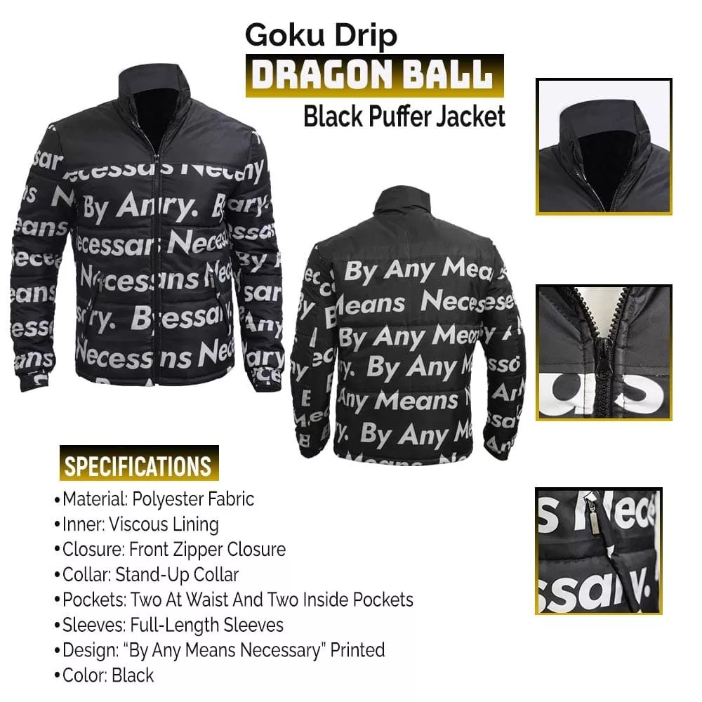 Puffer Dragon Ball Z Goku Drip Jacket