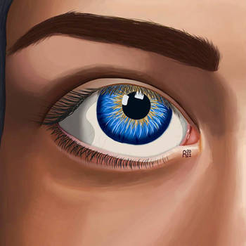 Her Blue Eye, Me, Digital Painting, 2022