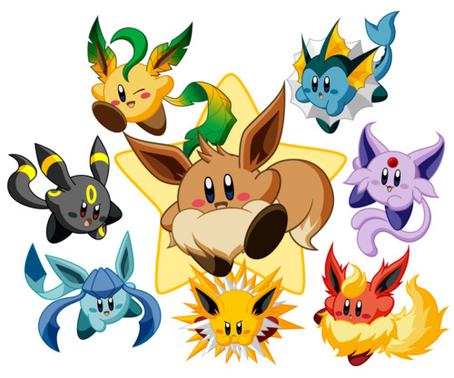 Kirby ,Eevee Evolutions