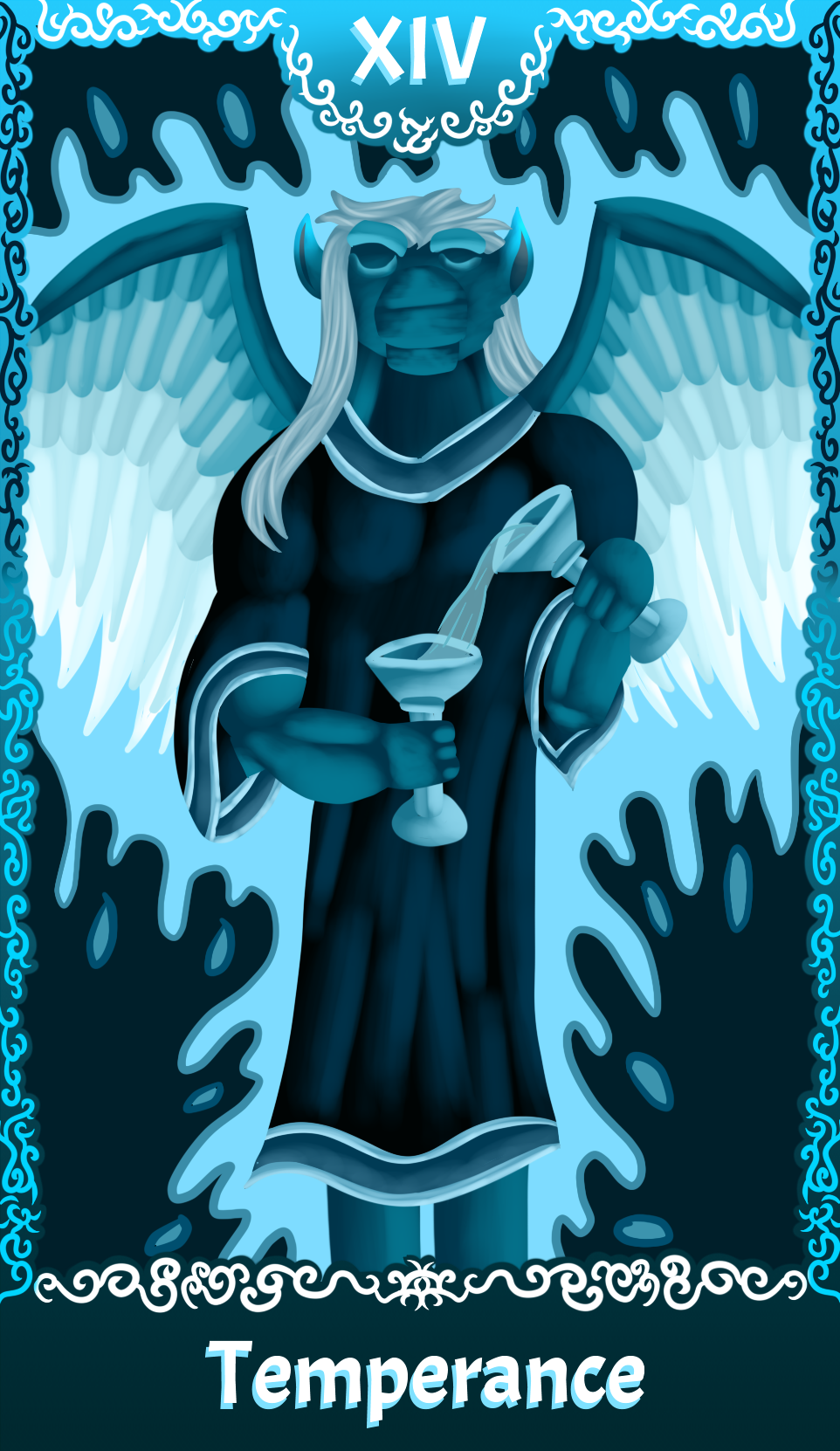 Tarot XIV Temperance by TheScorchingDragon on