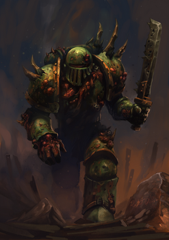 Warhammer 40k Plague Marine fanart