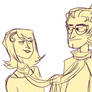 Roxy and Eridan's scarves tied in a knot