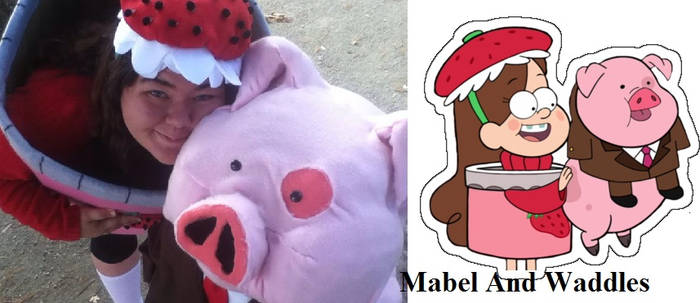 Mabel and Waddles Cosplay Lulu and Azreale