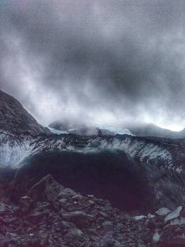 Hollowed out glacier in AK