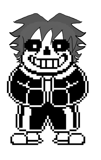 Sans Battle Sprite - Undertale Sans Pixel Art Grid Transparent PNG