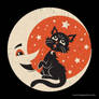 Vintage Cat and Moon