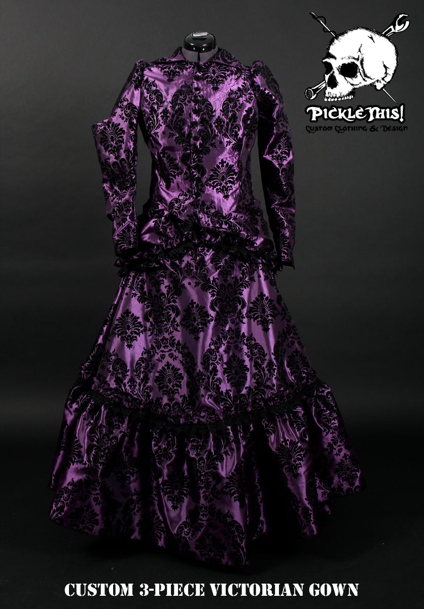 Victorian plum gown