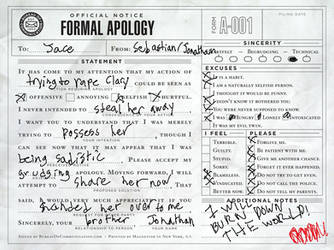 Sebastian's Apology Form