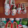Chinese style painted shoes
