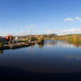 Vltava and Praha-Holesovice harbor