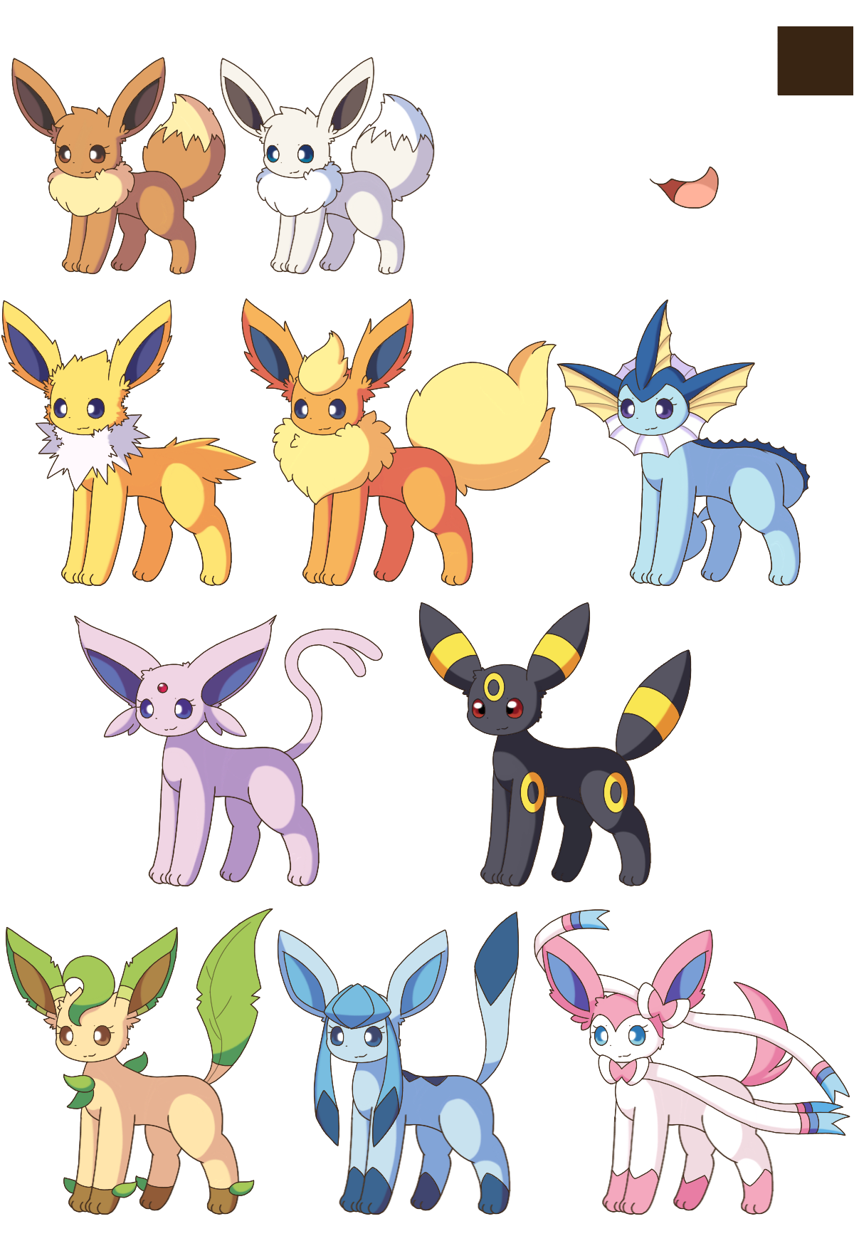 Eeveelution Squad 2017 by EV-Zero on DeviantArt