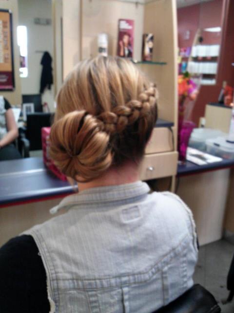 Prom Updo Braid to Bun