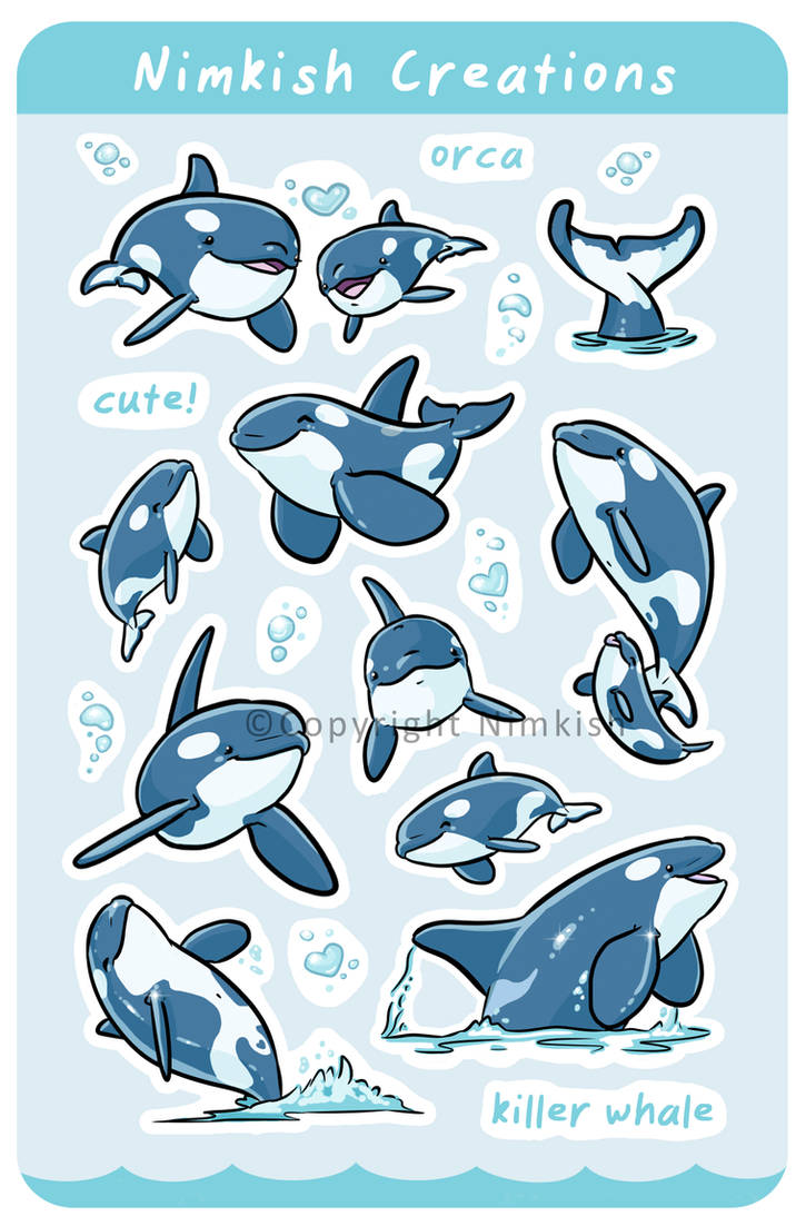 Orca Sticker Sheet by Nimkish on DeviantArt