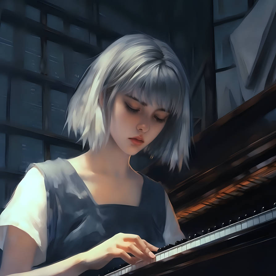 Anime-girl-Playing-the-Piano-instrument-realistic- by Toumanix on ...